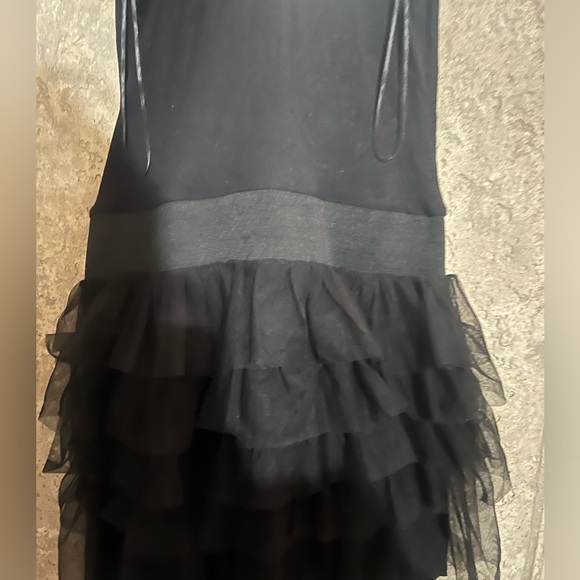 Mini black dress sz L Miley Cyrus  Max Azria sz L tutu racerback - Picture 2 of 4